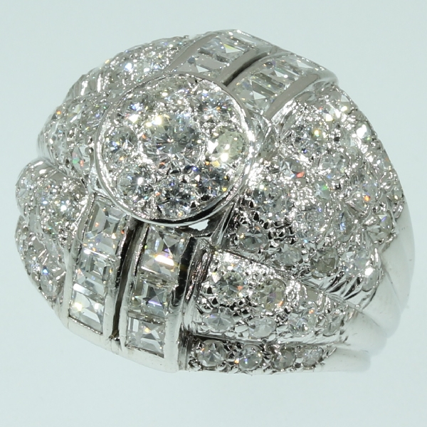 Vintage diamond anniversary ring platinum